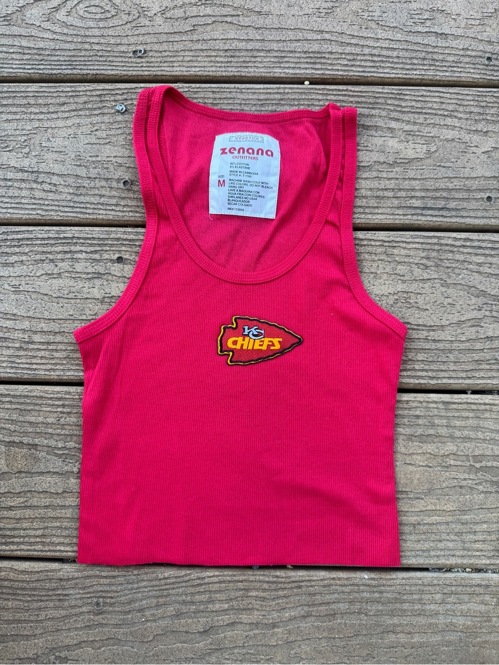 Kansas City Chiefs Ribbed Crop Tank